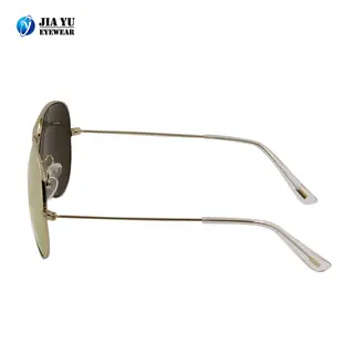 High Quality Custom Sun Shades Multi Color Mirror Lens Retro Pilot Metal Sunglasses